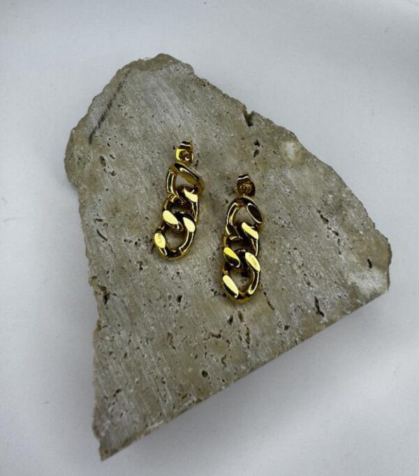 Gold chain earrings (pair)